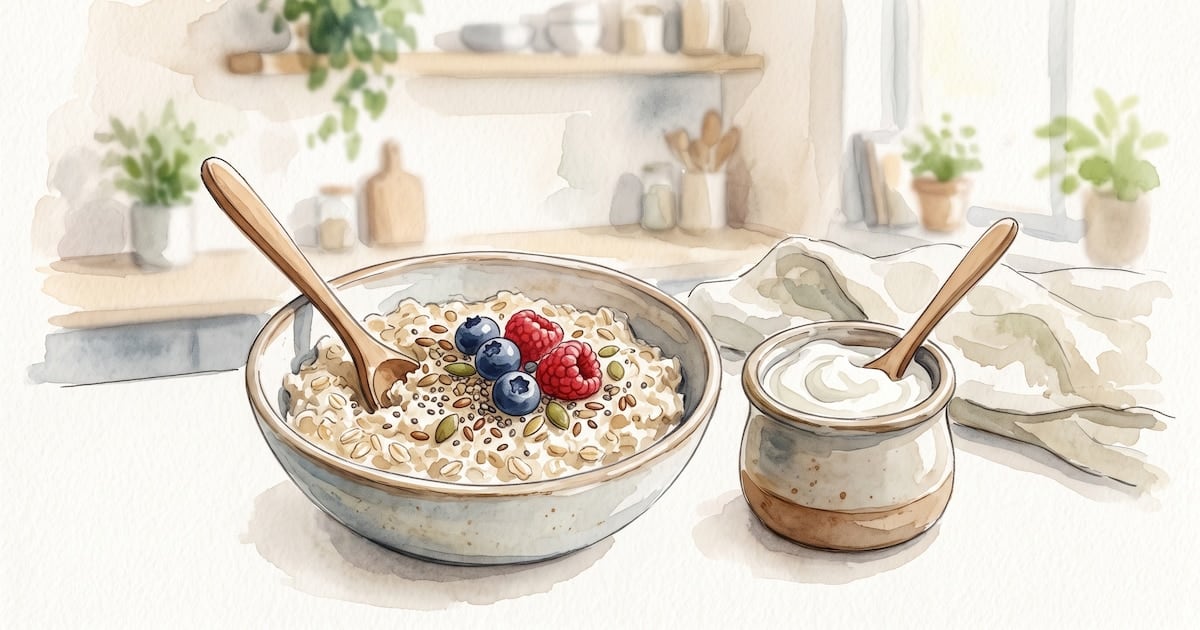 Avena y yogur griego, una pareja con tareas distintas a la hora de ir al baño