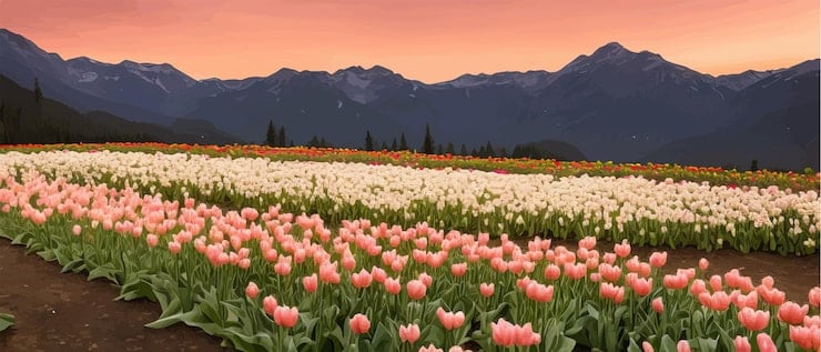 Trevelin vuelve a teñirse de tulipanes: la Patagonia abre su calendario floral con una temporada de casi 40 días