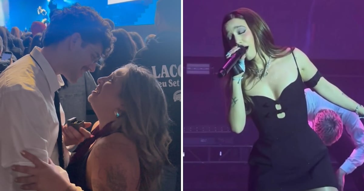La propuesta de casamiento que se coló en un recital de Ángela Torres y emocionó a la propia cantante