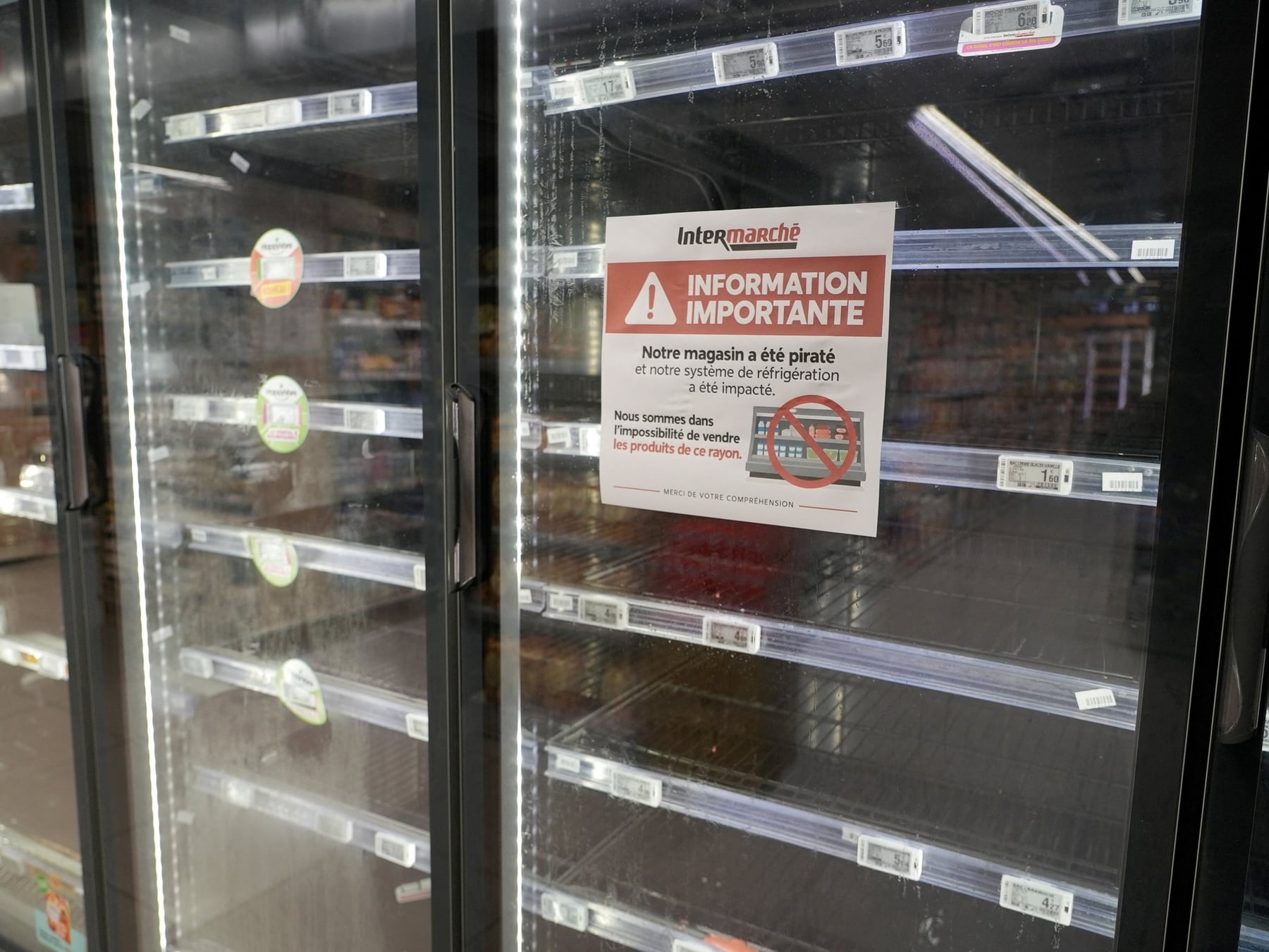 Supermercados franceses, al rojo vivo: cuando enfriar cuesta caro (y fue hackeo)